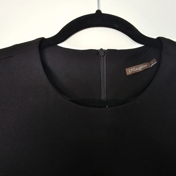 J. McLaughlin Women's Shift Dress Black Short Sleeve Size Small - Picture 6 of 14